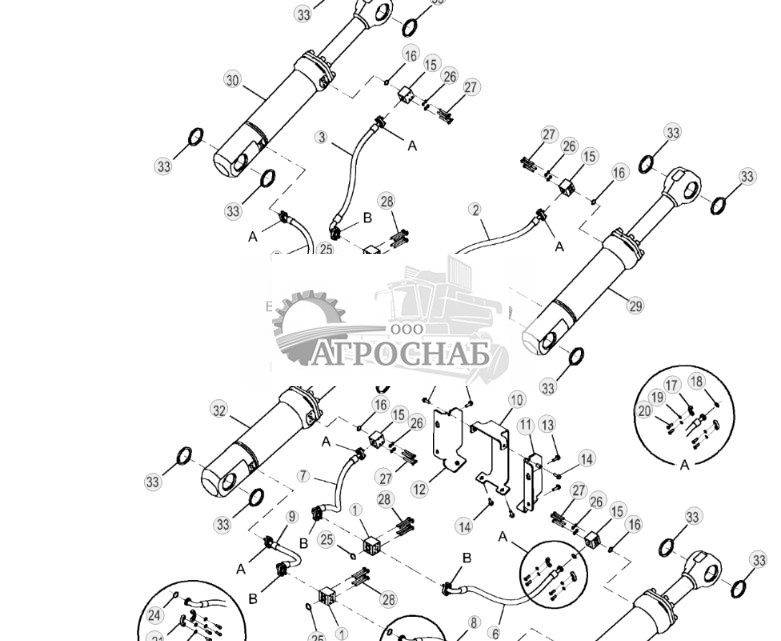 Цилиндр и трубопровод рыхлителя - ST806780 330.jpg